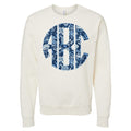 Monogrammed 'Blue & White Chinoiserie' Big Print Sweatshirt