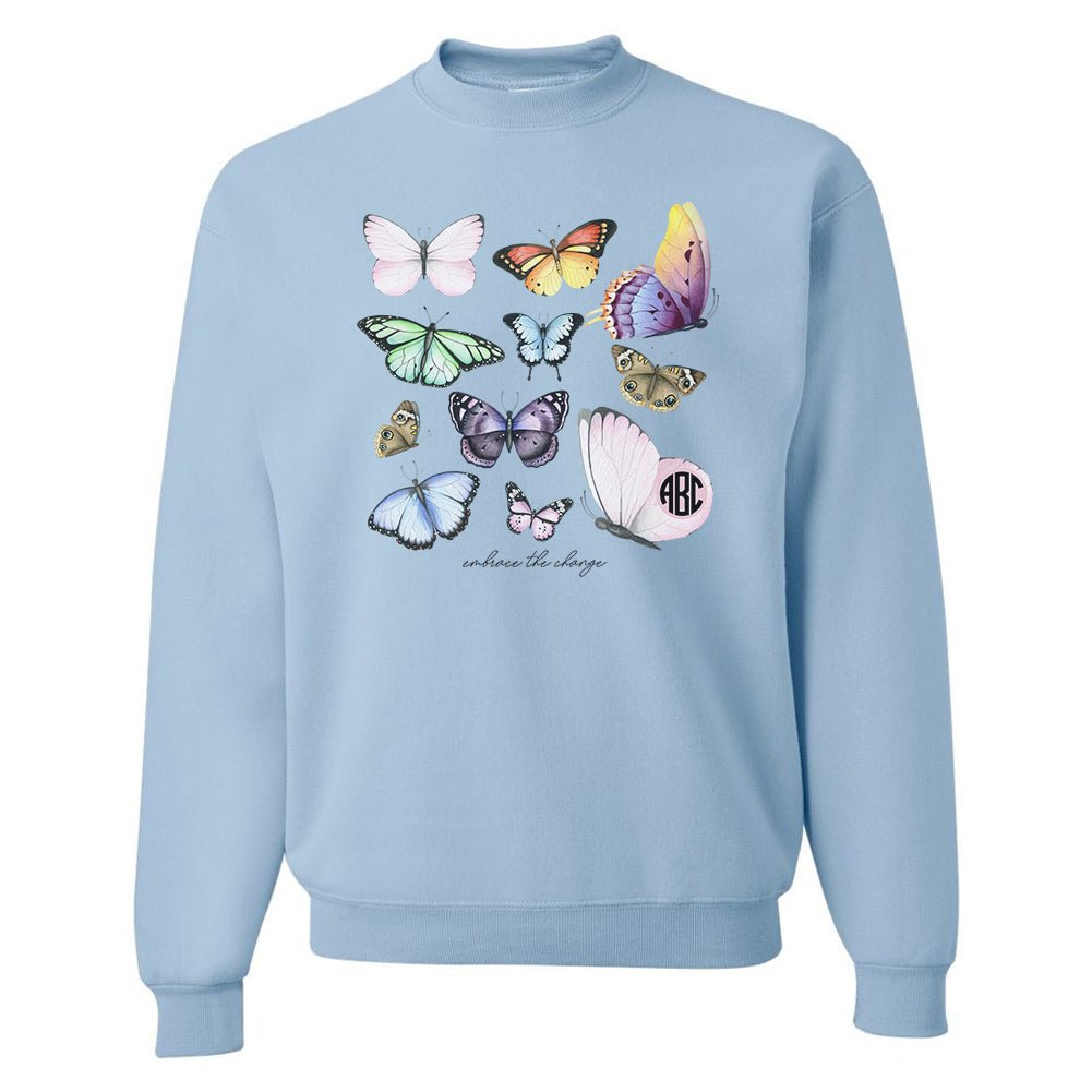 Monogrammed 'Butterflies' Crewneck Sweatshirt