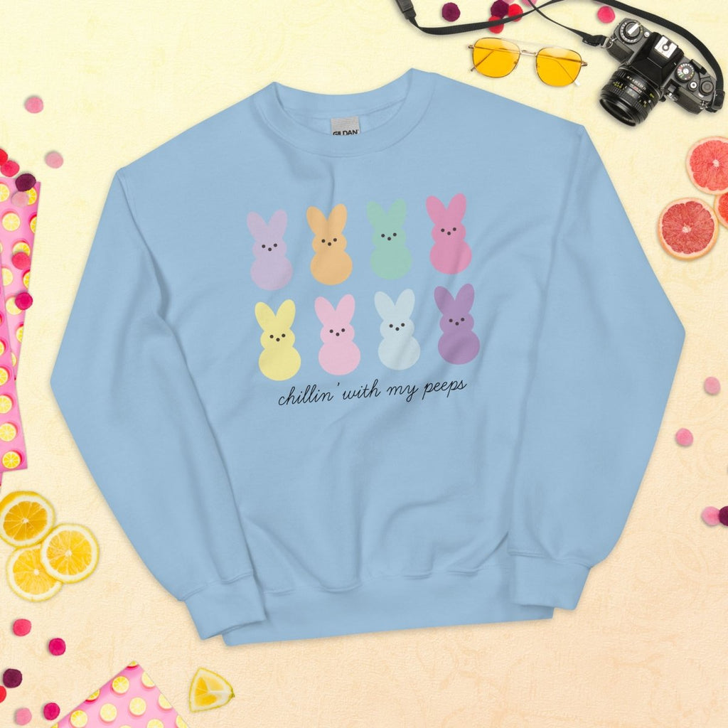 Monogrammed 'Chillin' With My Peeps' Crewneck Sweatshirt