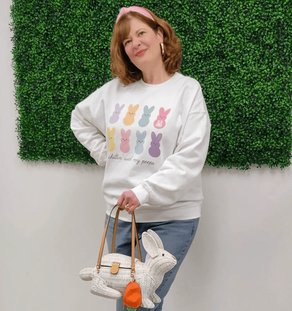 Monogrammed 'Chillin' With My Peeps' Crewneck Sweatshirt
