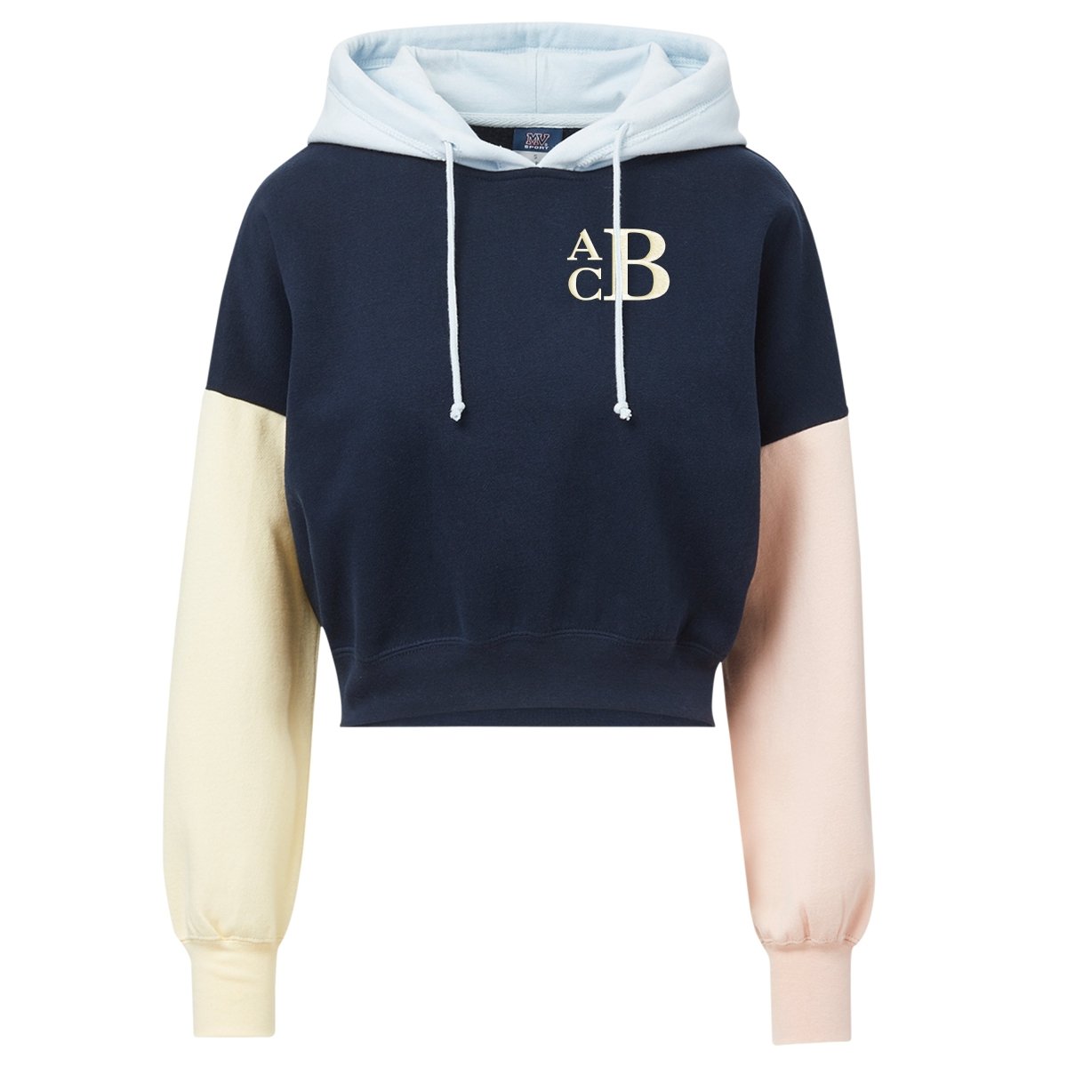 Monogrammed Colorblock Hoodie