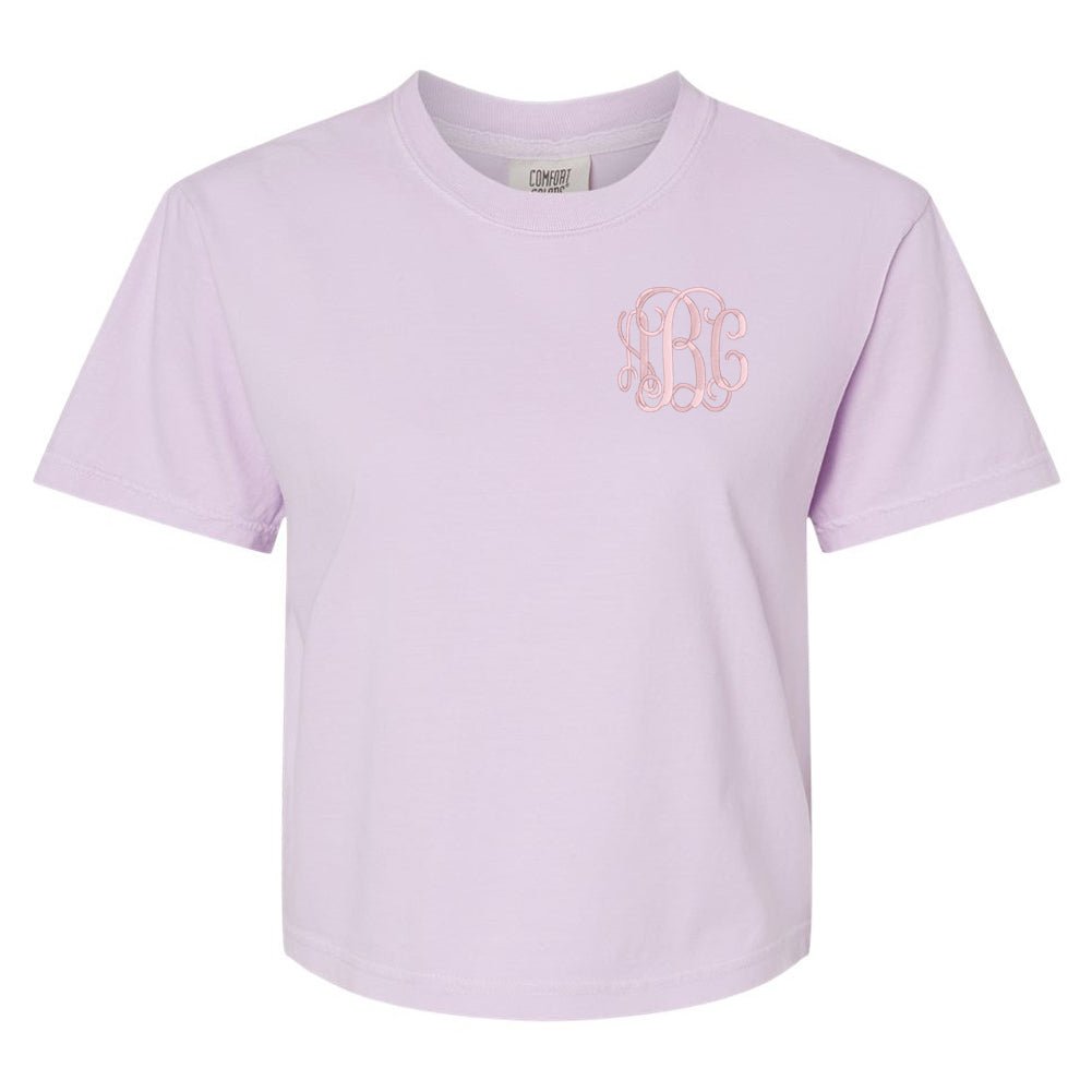 Monogrammed Comfort Colors Boxy T-Shirt