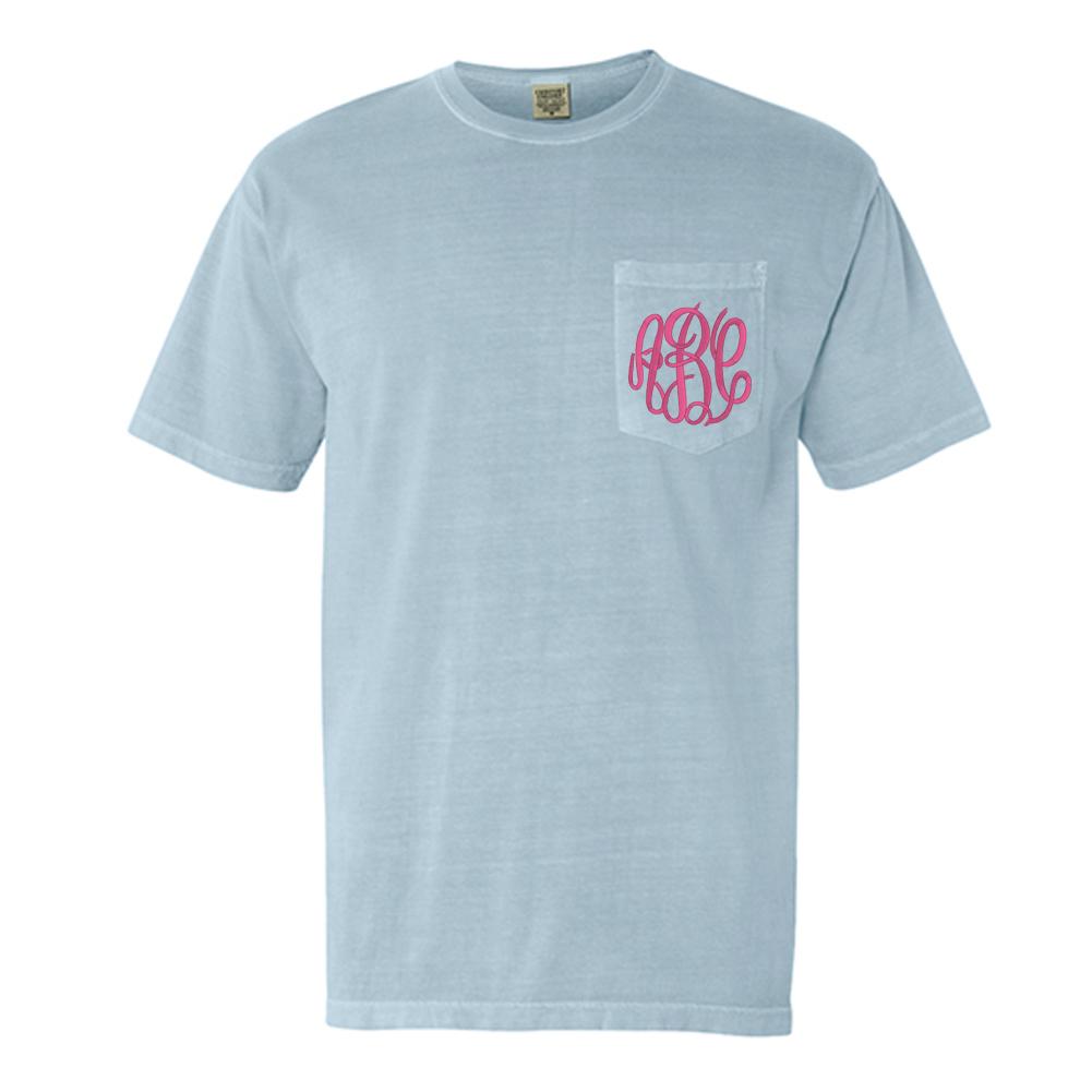 Monogrammed Comfort Colors Pocket T-Shirt