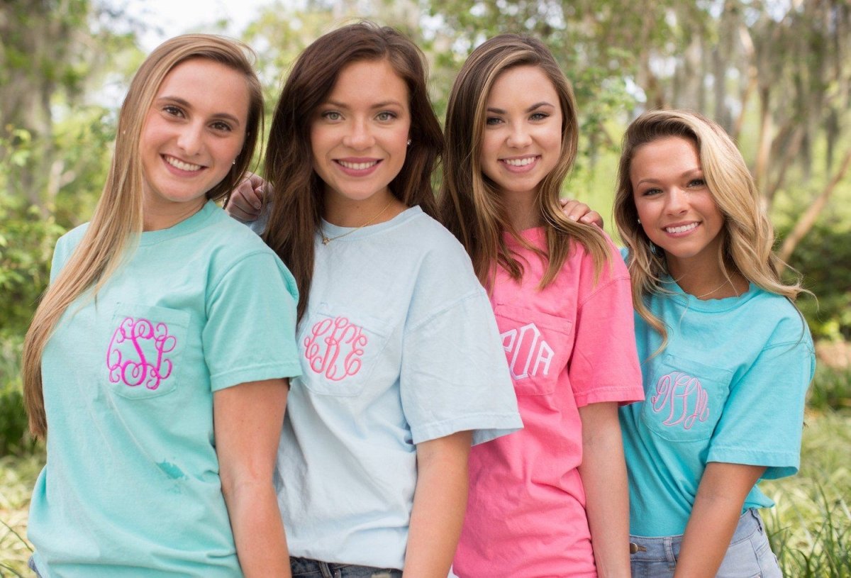Monogrammed Comfort Colors Pocket T-Shirt