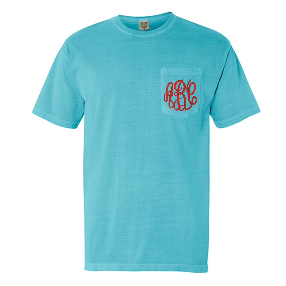 Monogrammed Comfort Colors Pocket T-Shirt