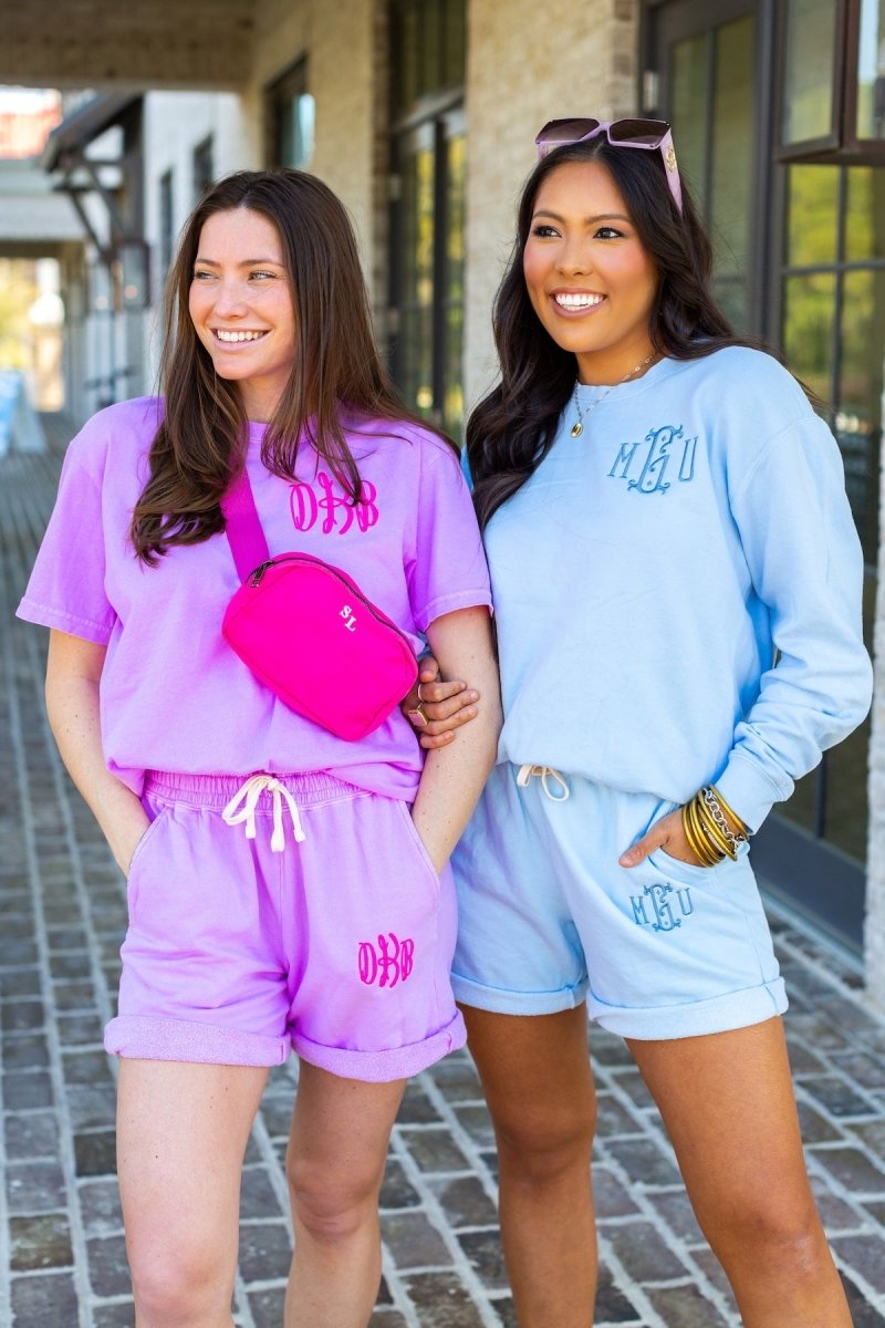 Monogrammed Comfort Colors T-Shirt & Shorts Set