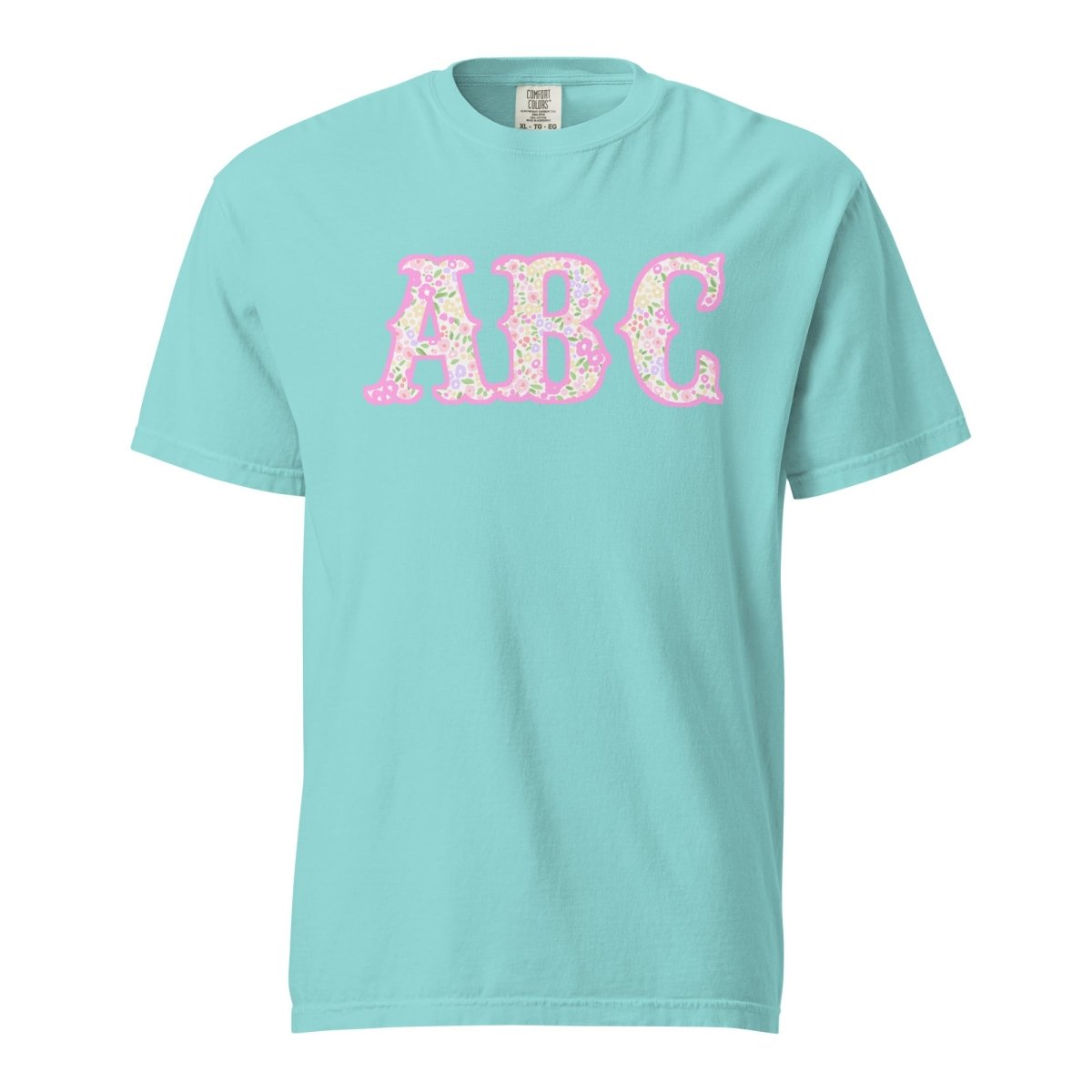 Monogrammed ‘Coquette Floral Patterns’ Big Print T-Shirt