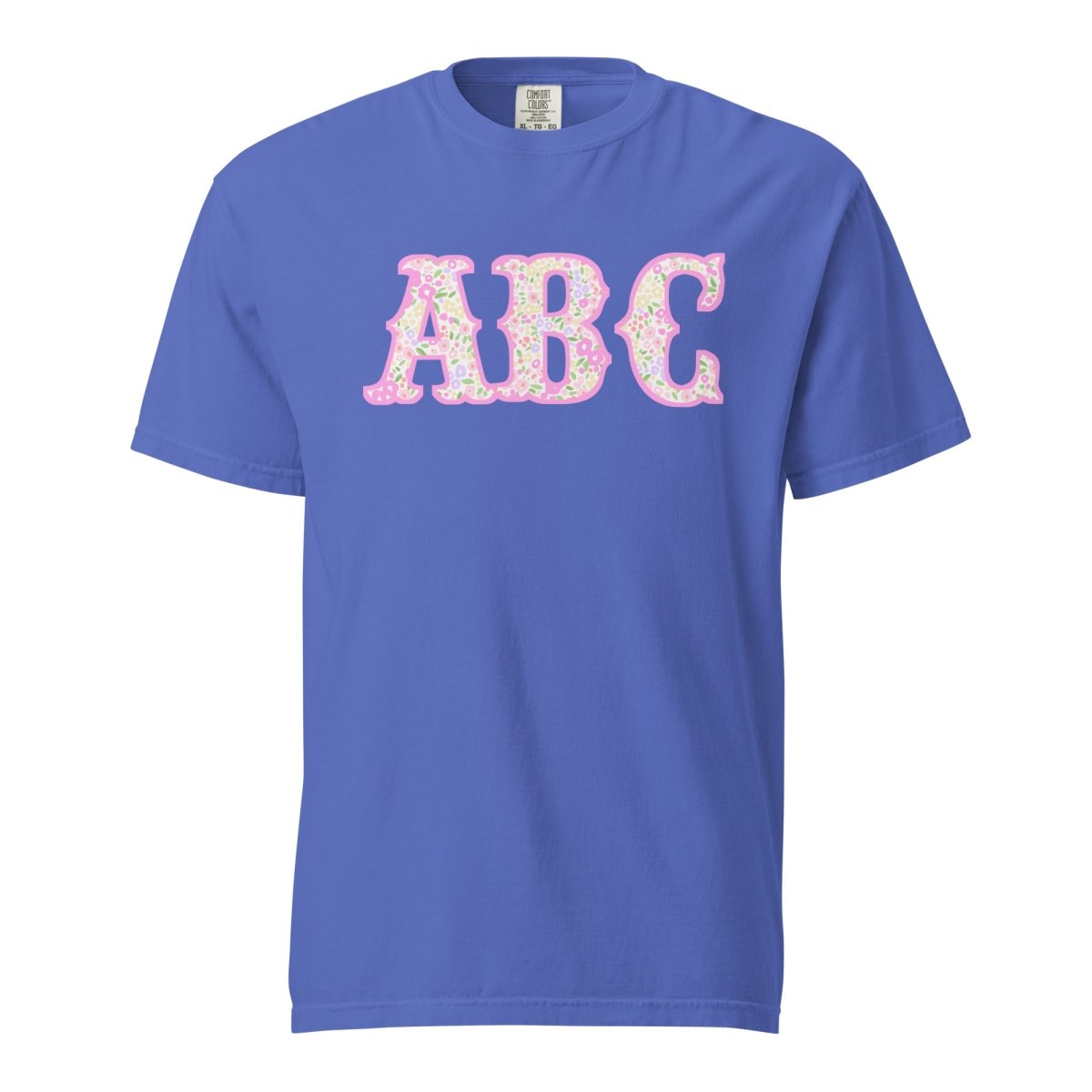 Monogrammed ‘Coquette Floral Patterns’ Big Print T-Shirt