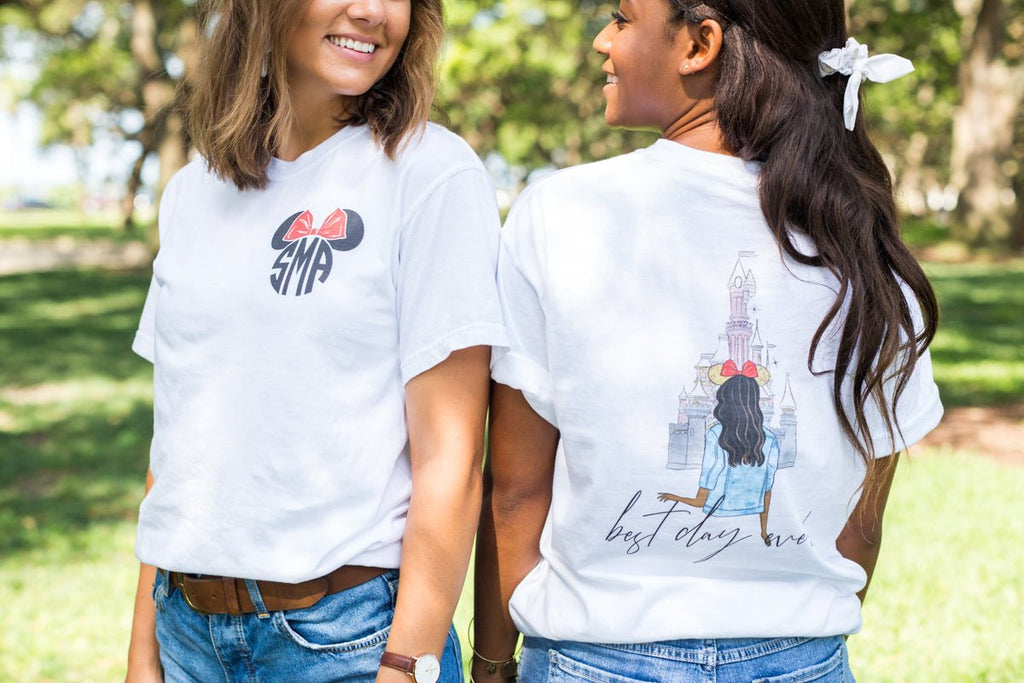 Monogrammed 'Disney Best Day Ever' Front & Back T-Shirt