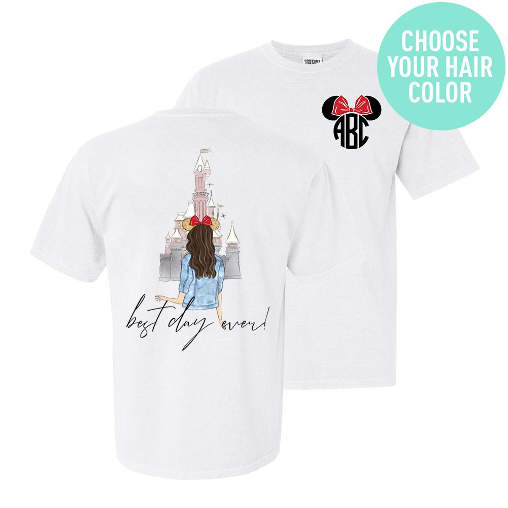 Monogrammed 'Disney Best Day Ever' Front & Back T-Shirt