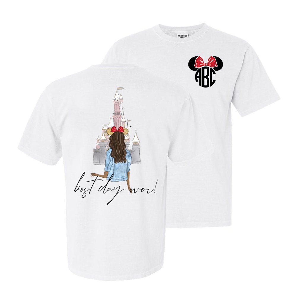 Monogrammed 'Disney Best Day Ever' Front & Back T-Shirt