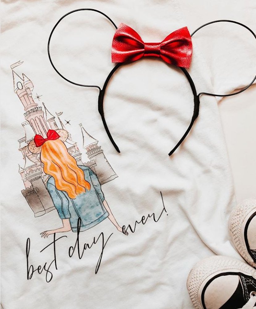 Monogrammed 'Disney Best Day Ever' Front & Back T-Shirt