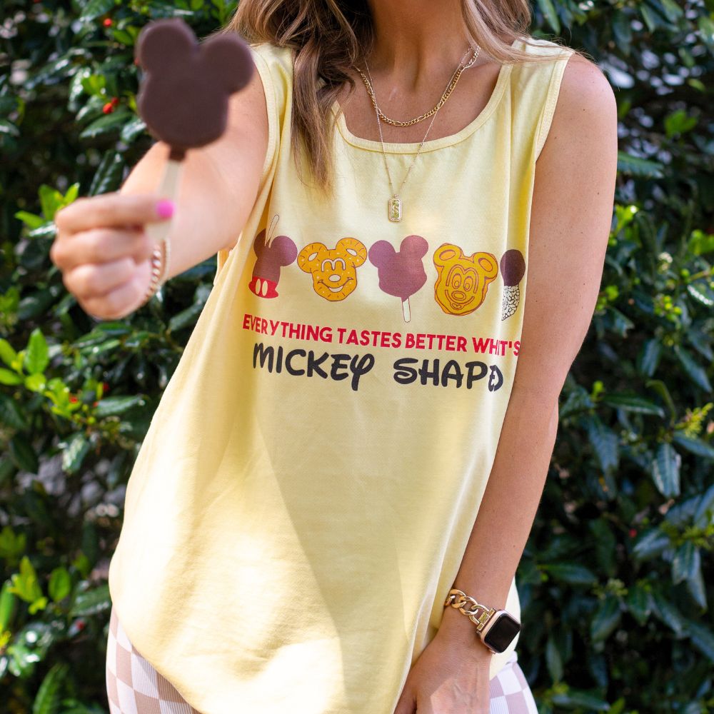 Monogrammed 'Everything Tastes Better Mickey Shaped' Tank Top