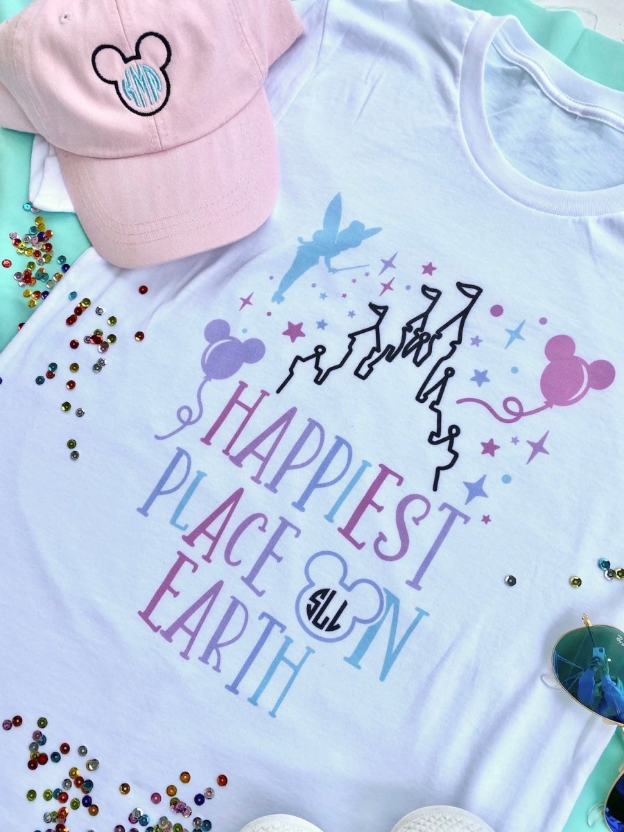 Monogrammed 'Happiest Place On Earth' Premium T-Shirt