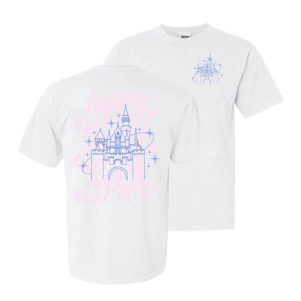 Monogrammed 'Happily Ever After' Front & Back T-Shirt