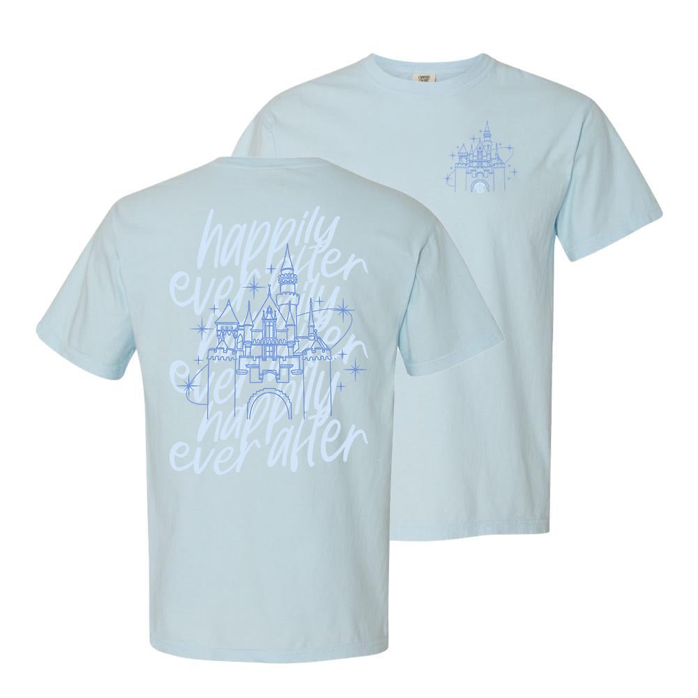 Monogrammed 'Happily Ever After' Front & Back T-Shirt