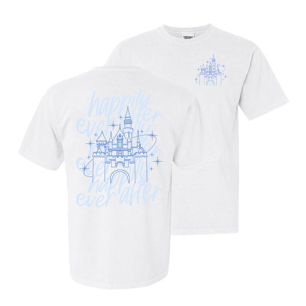 Monogrammed 'Happily Ever After' Front & Back T-Shirt