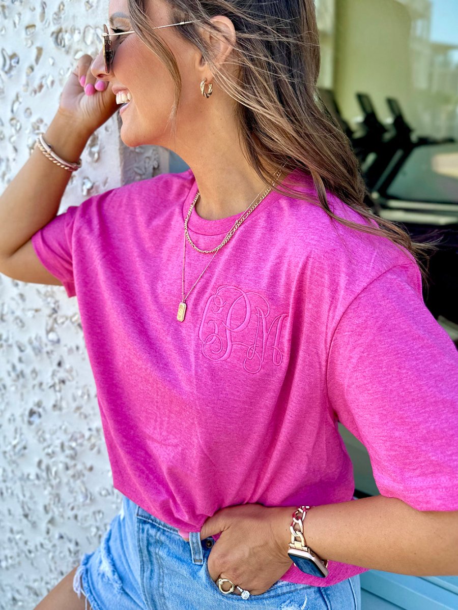 Monogrammed Heathered T-Shirt