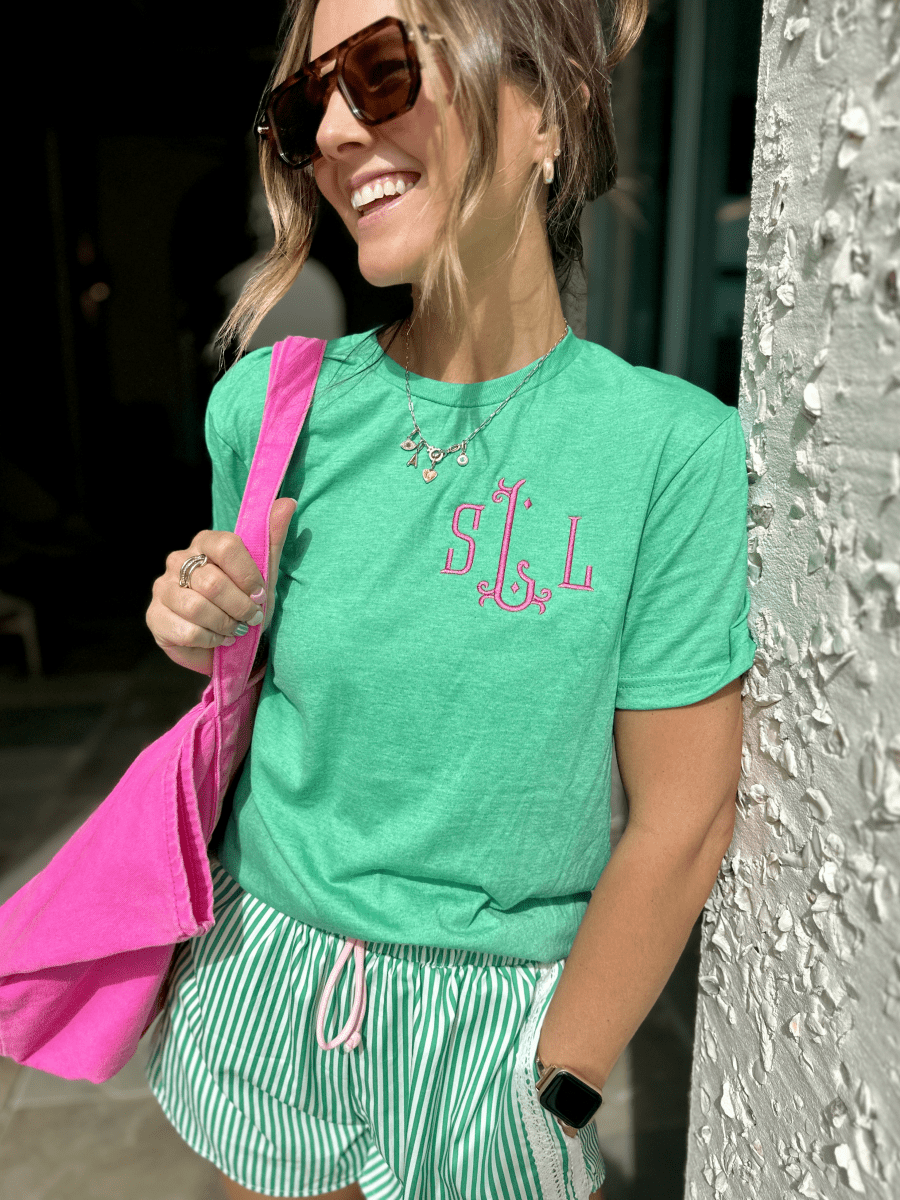 Monogrammed Heathered T-Shirt