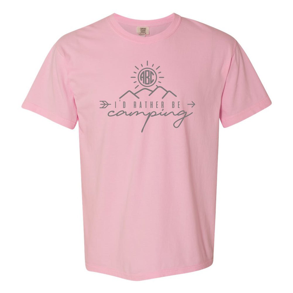 Monogrammed 'I'd Rather Be Camping' T-Shirt