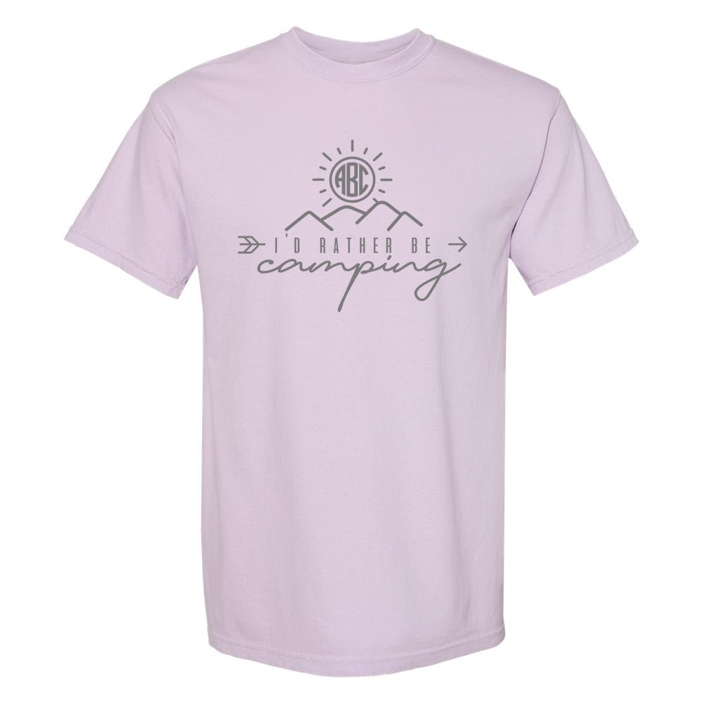 Monogrammed 'I'd Rather Be Camping' T-Shirt