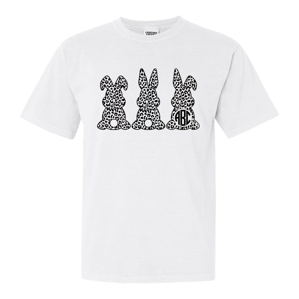 Monogrammed 'Leopard Bunnies' T-Shirt