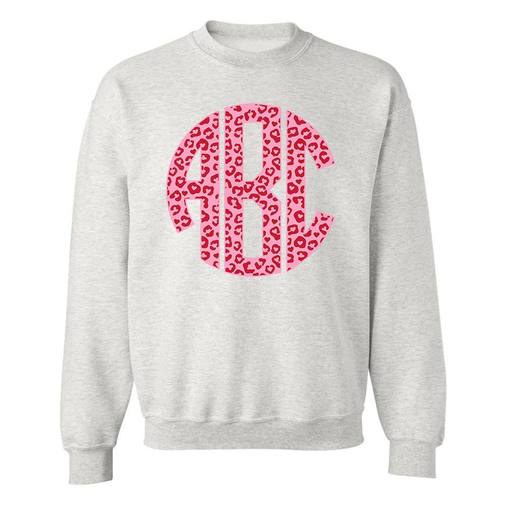Monogrammed 'Leopard Love' Big Print Crewneck Sweatshirt