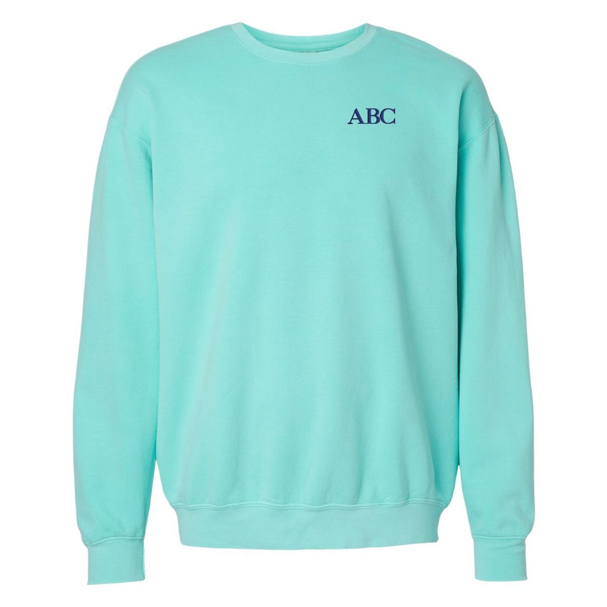 Monogrammed Lightweight Comfort Colors Crewneck Sweatshirt