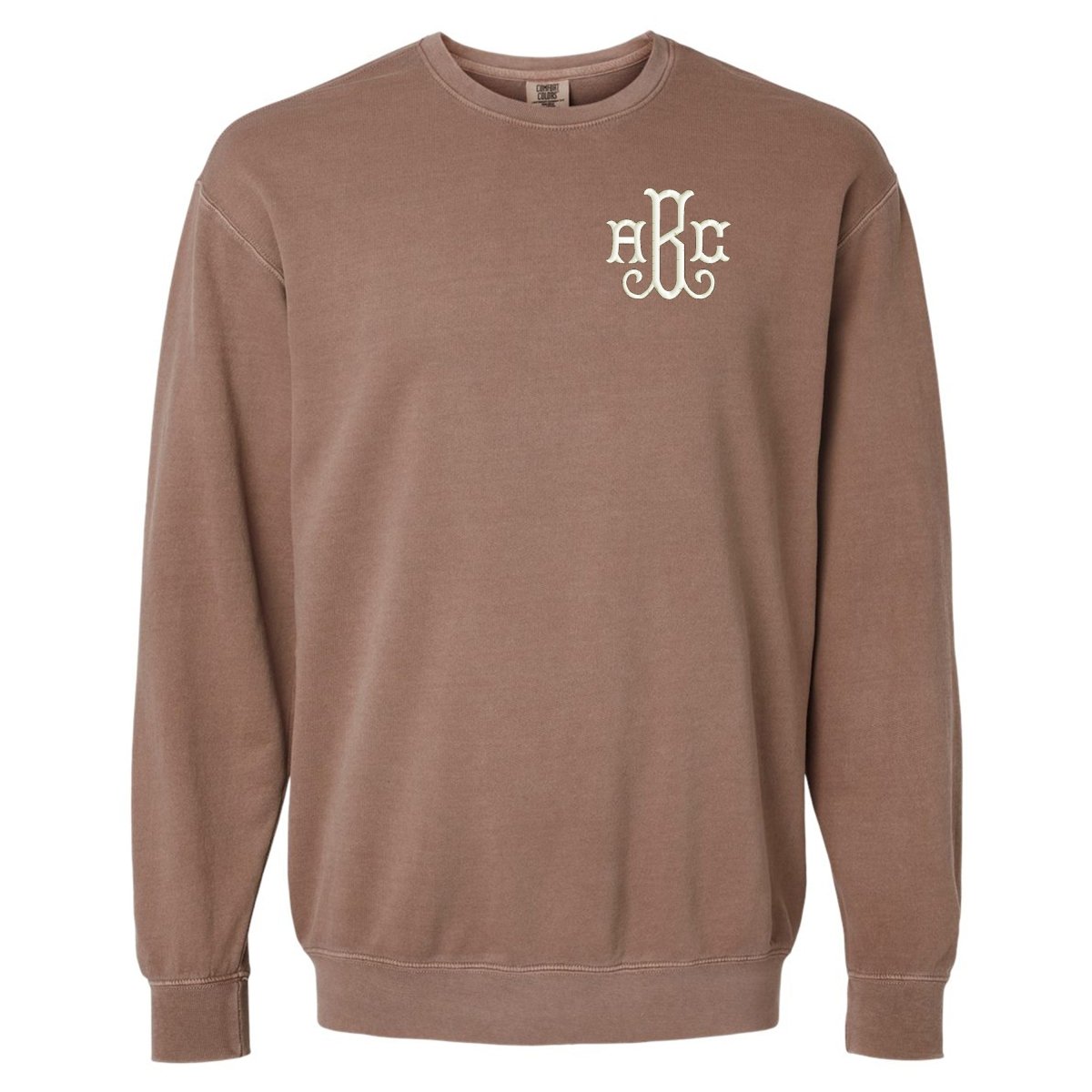Monogrammed Lightweight Comfort Colors Crewneck Sweatshirt