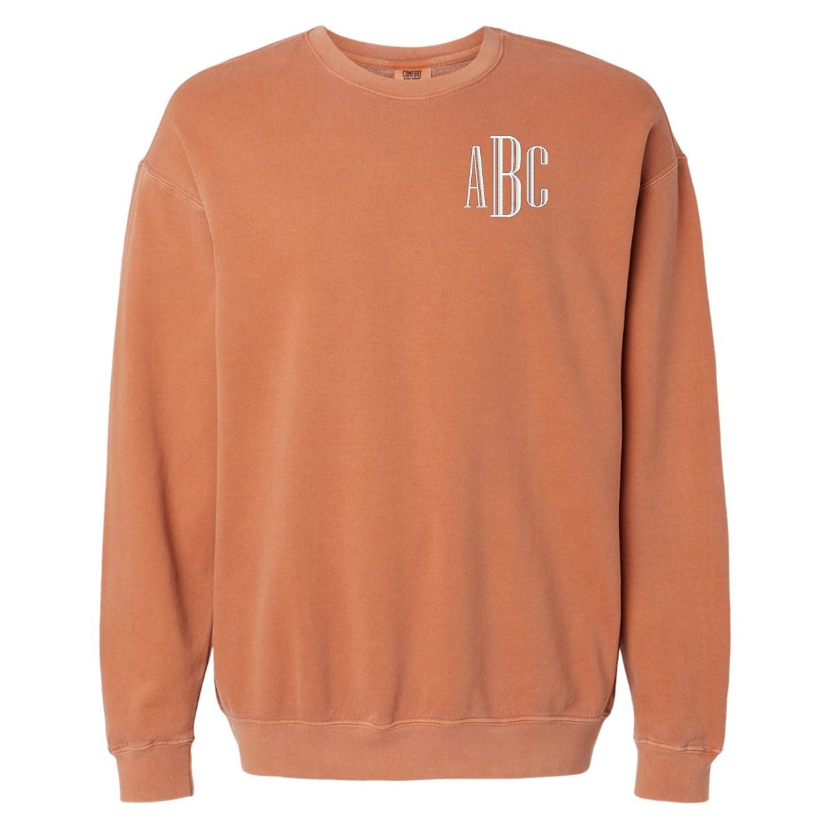 Monogrammed Lightweight Comfort Colors Crewneck Sweatshirt