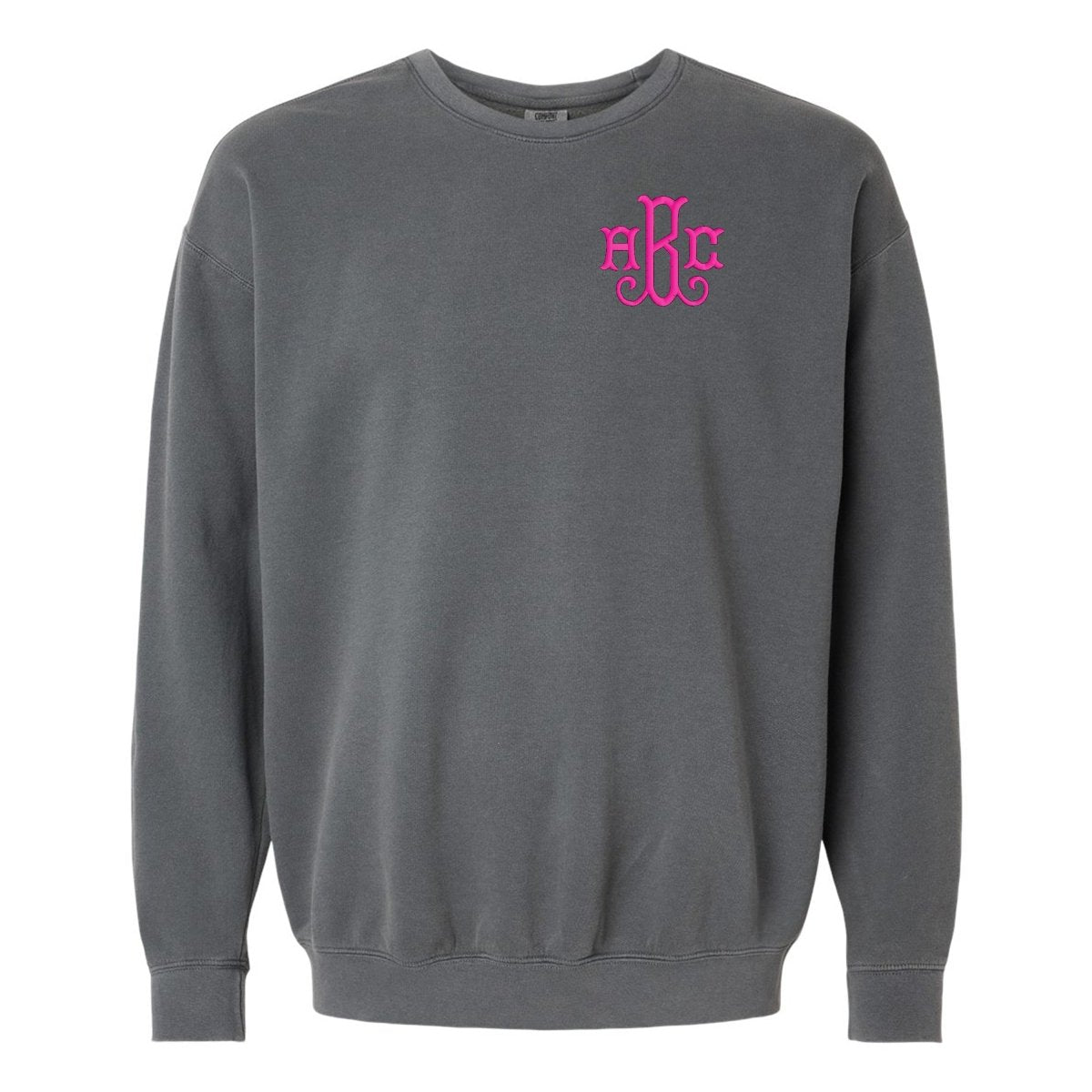 Monogrammed Lightweight Comfort Colors Crewneck Sweatshirt