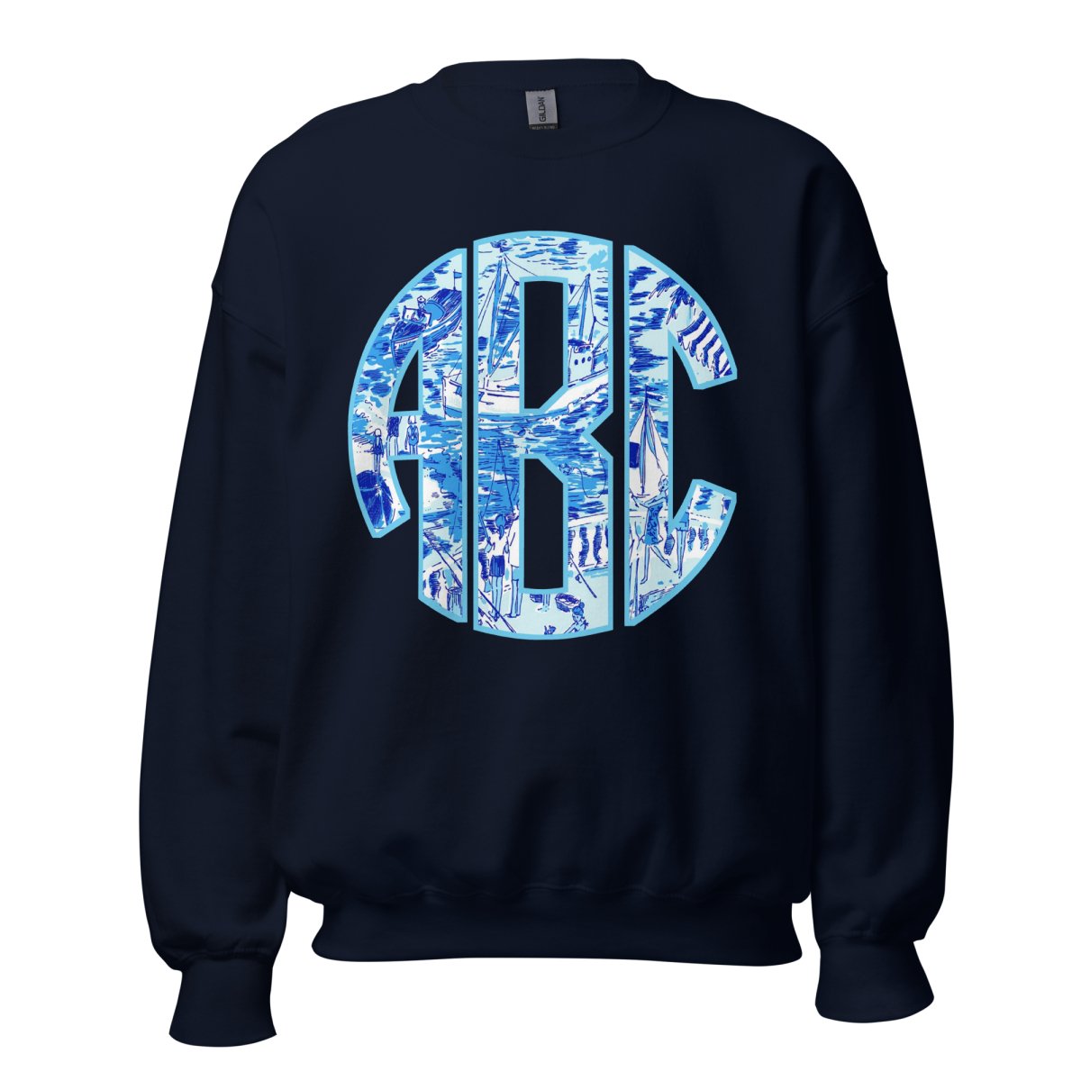 Monogrammed Lilly Big Print Crewneck Sweatshirt