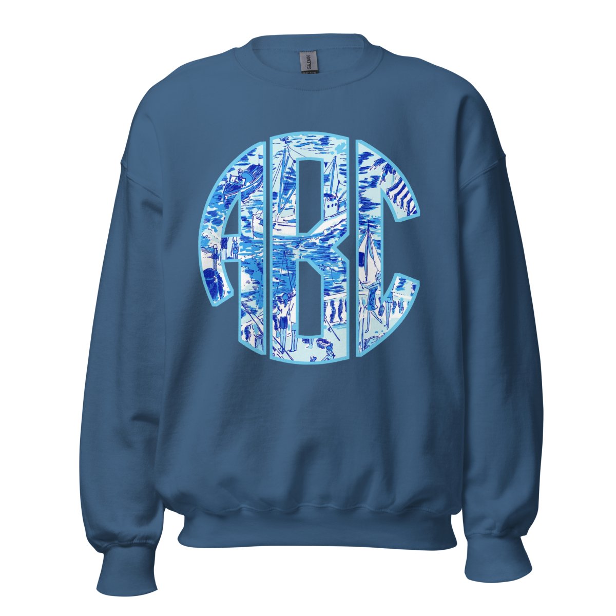 Monogrammed Lilly Big Print Crewneck Sweatshirt