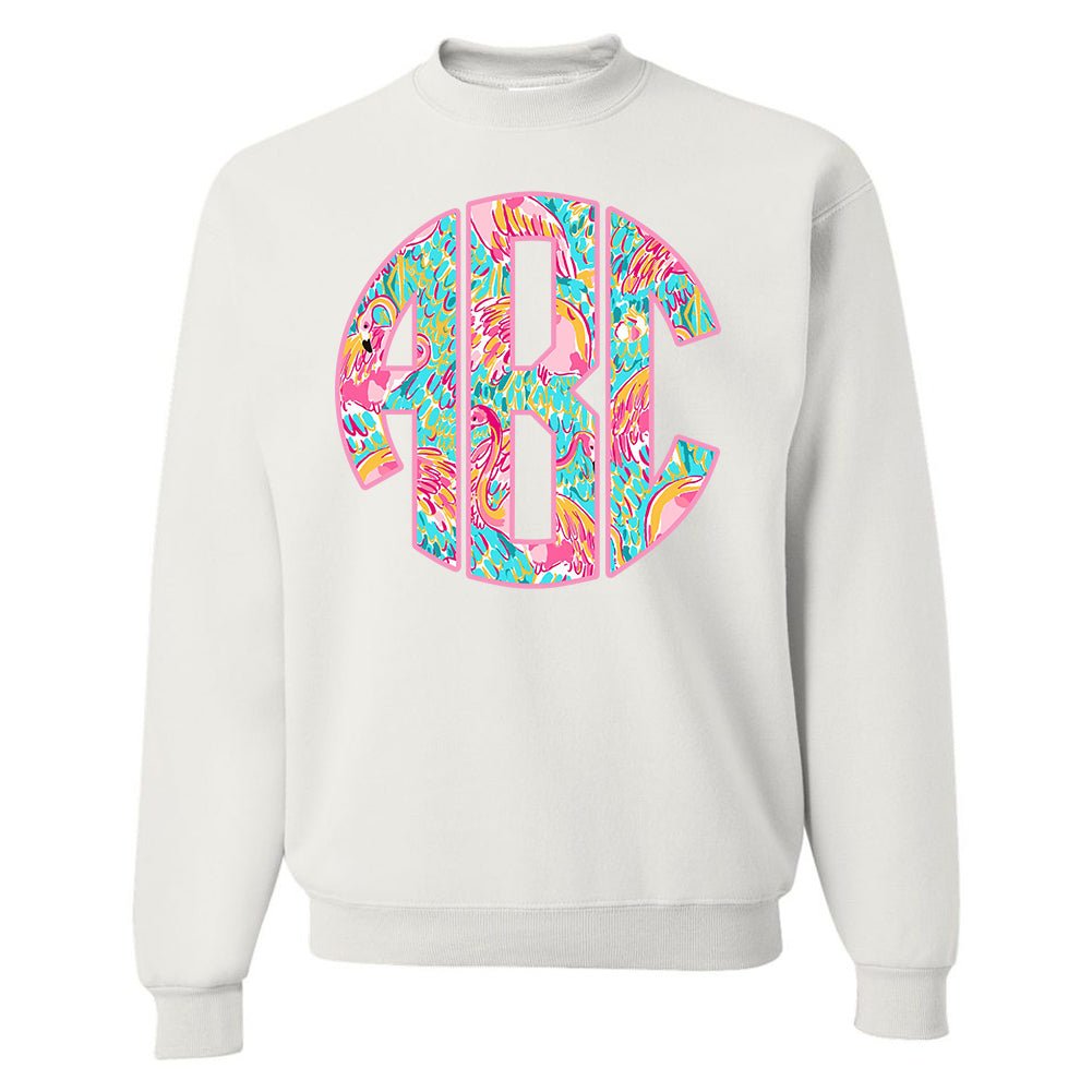 Monogrammed Lilly Big Print Crewneck Sweatshirt