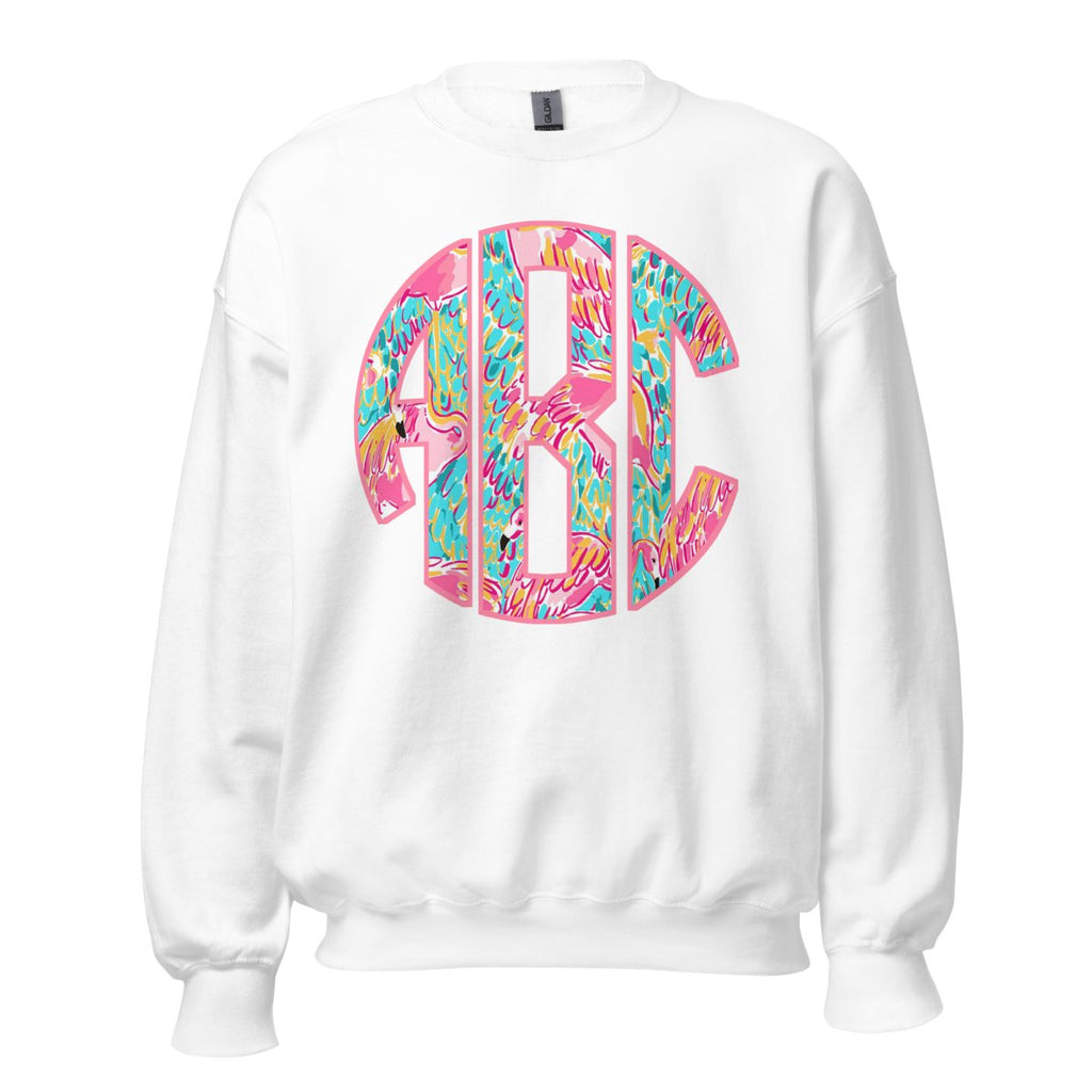 Monogrammed Lilly Big Print Crewneck Sweatshirt