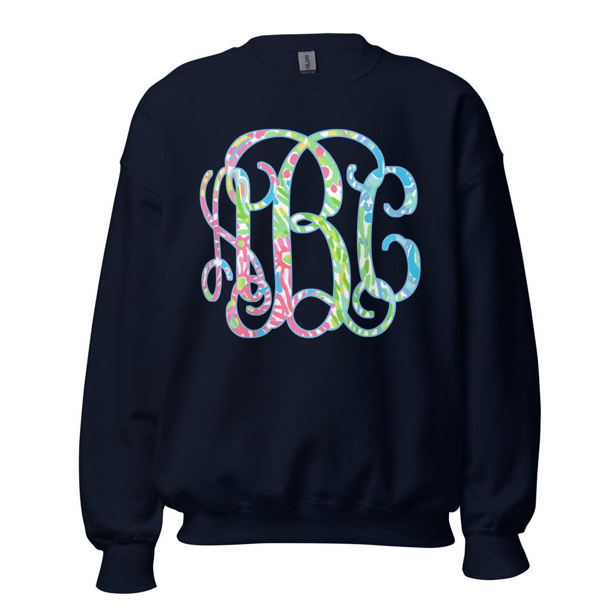 Monogrammed Lilly Big Print Crewneck Sweatshirt