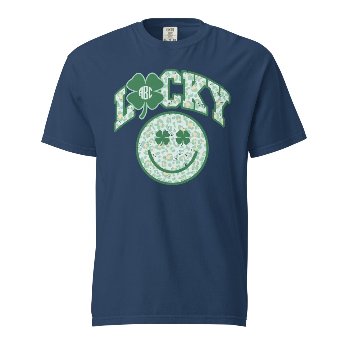 Monogrammed 'Lucky Smiley Face' T-Shirt