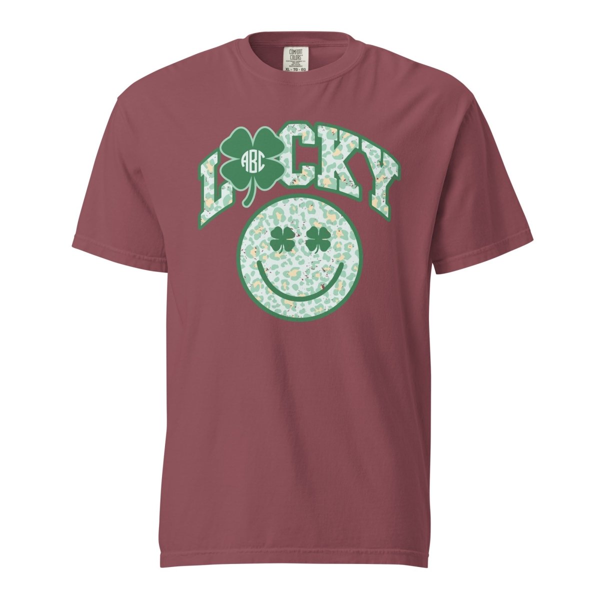 Monogrammed 'Lucky Smiley Face' T-Shirt