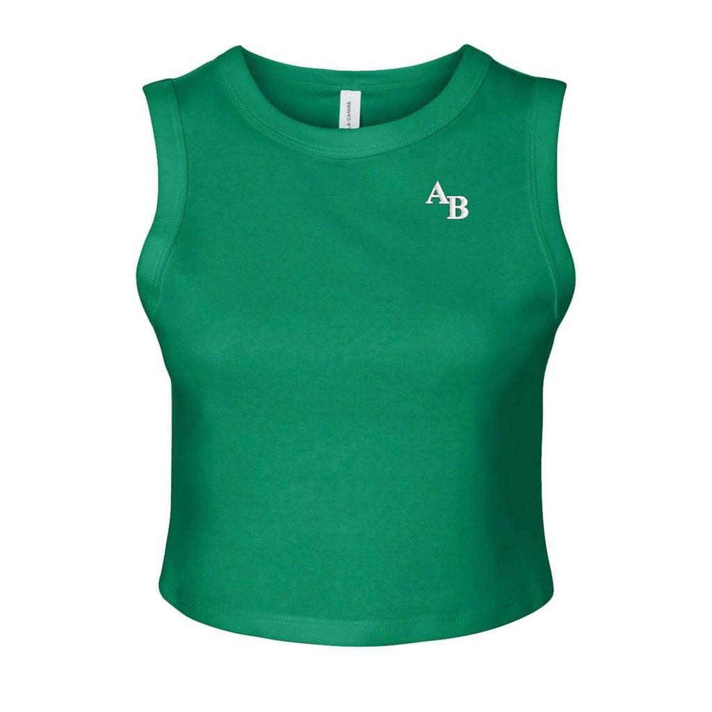 Monogrammed Muscle Crop Tank