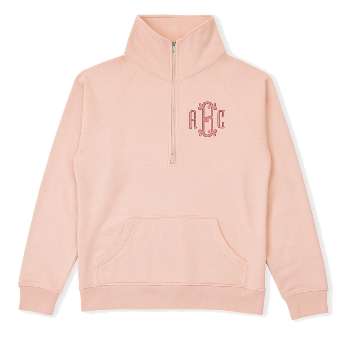 Monogrammed Pocket Quarter Zip Sweatshirt
