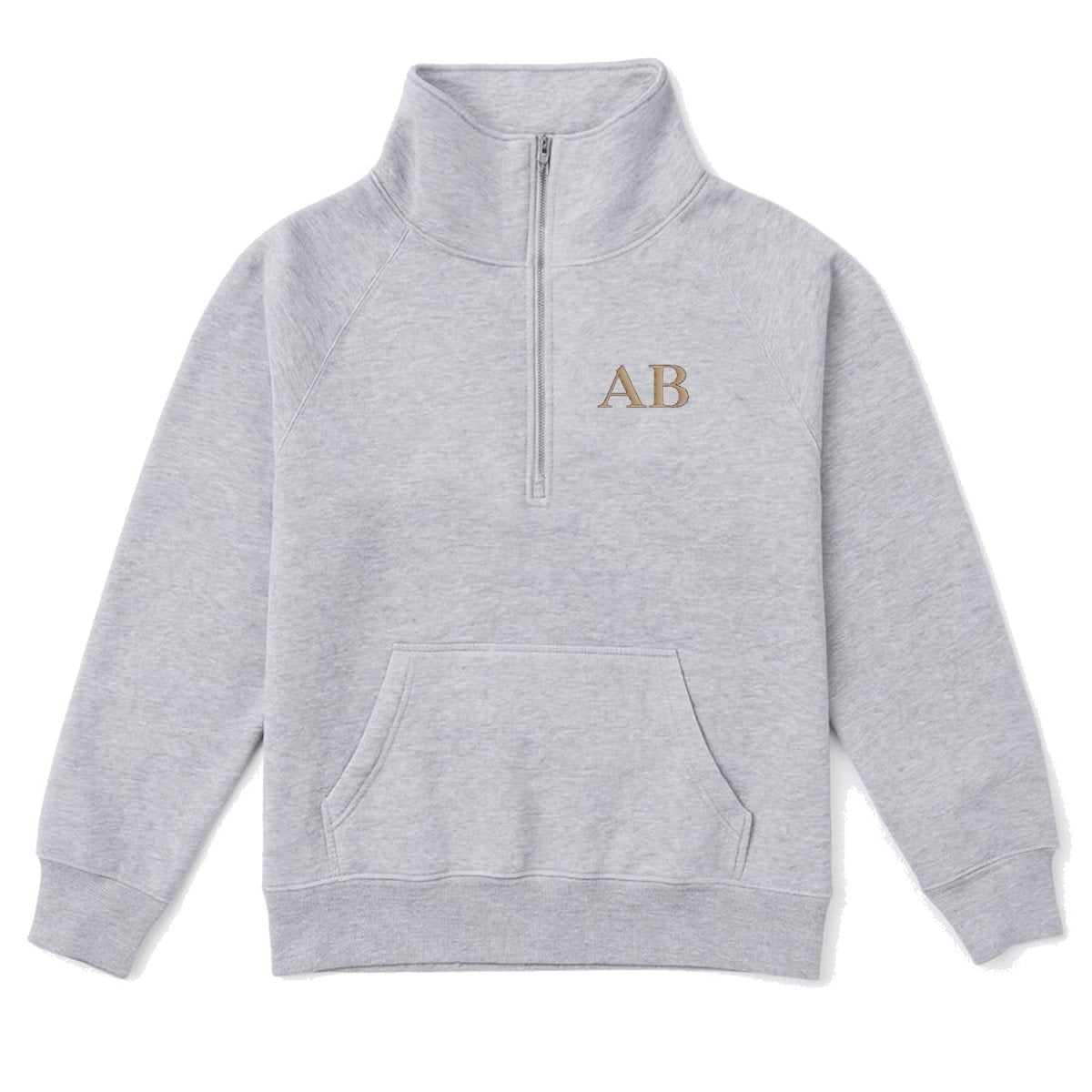 Monogrammed Pocket Quarter Zip Sweatshirt