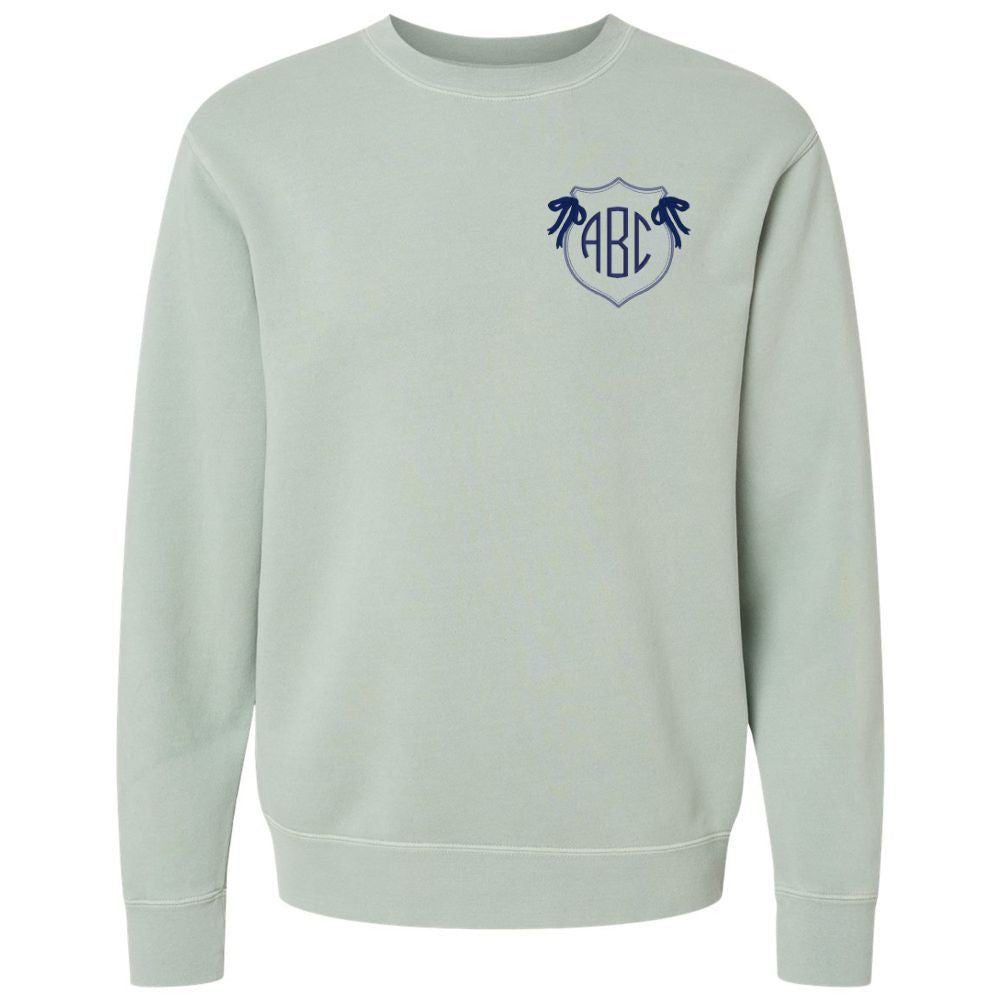 Monogrammed 'Preppy Crest' Cozy Crew