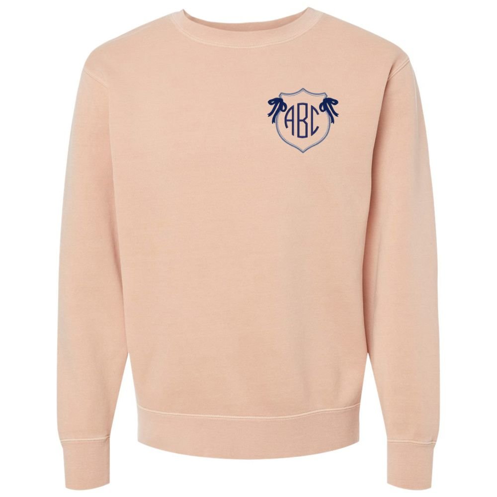 Monogrammed 'Preppy Crest' Cozy Crew