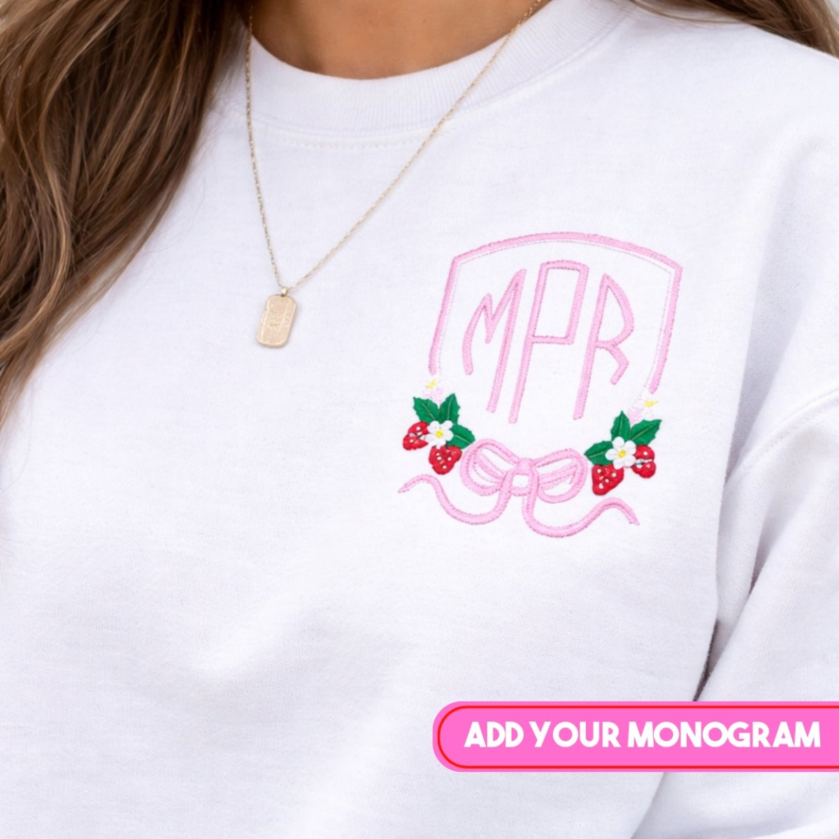 Monogrammed 'Preppy Crest' Crewneck Sweatshirt