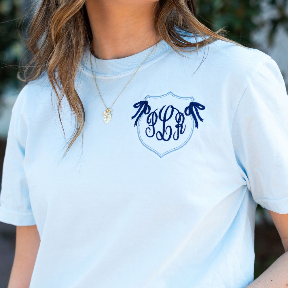 Monogrammed 'Preppy Crest' T-Shirt