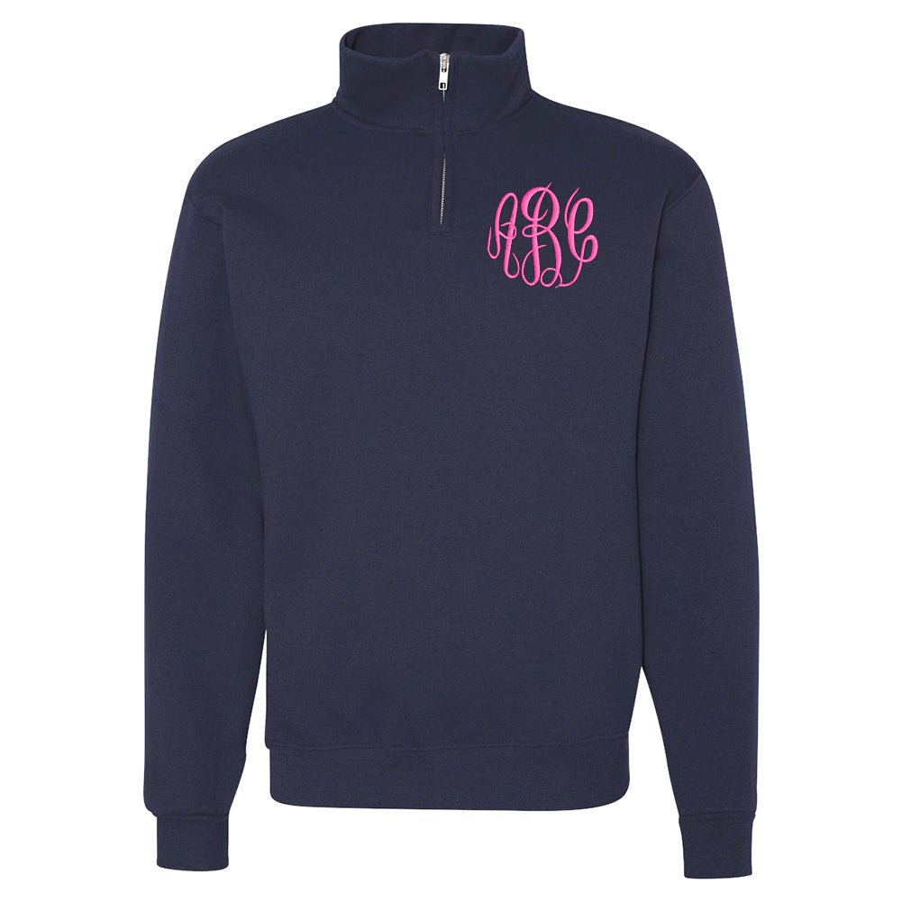 Monogrammed Quarter Zip Sweatshirt