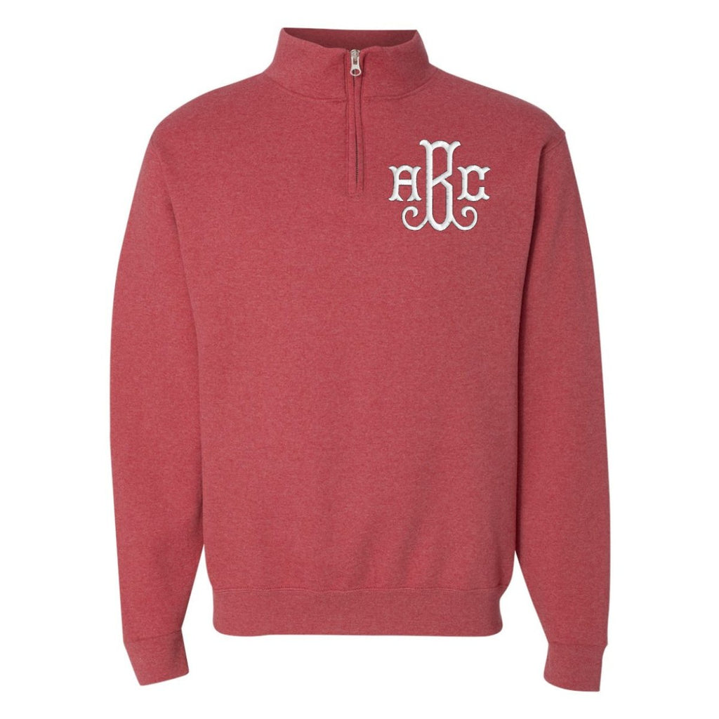 Monogrammed Quarter Zip Sweatshirt
