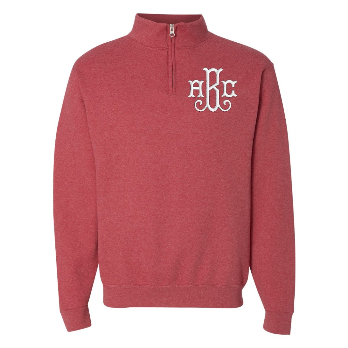 Monogrammed Quarter Zip Sweatshirt