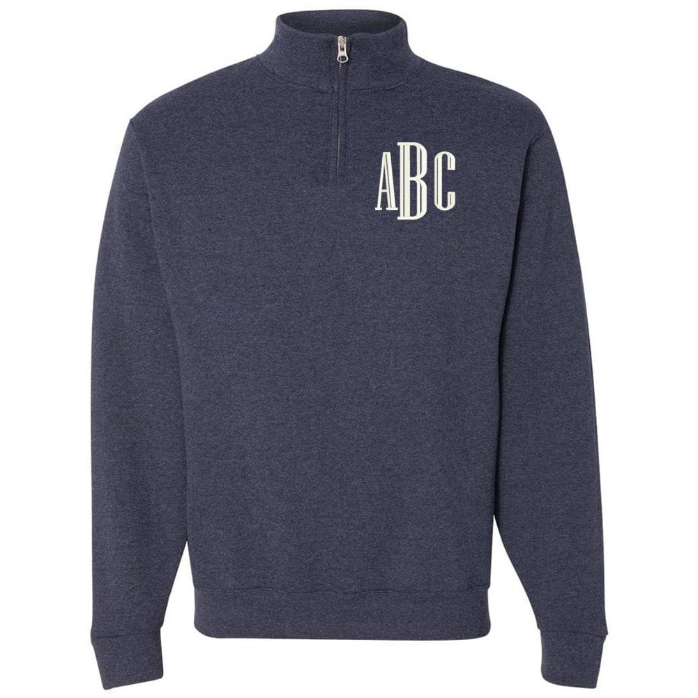 Monogrammed Quarter Zip Sweatshirt