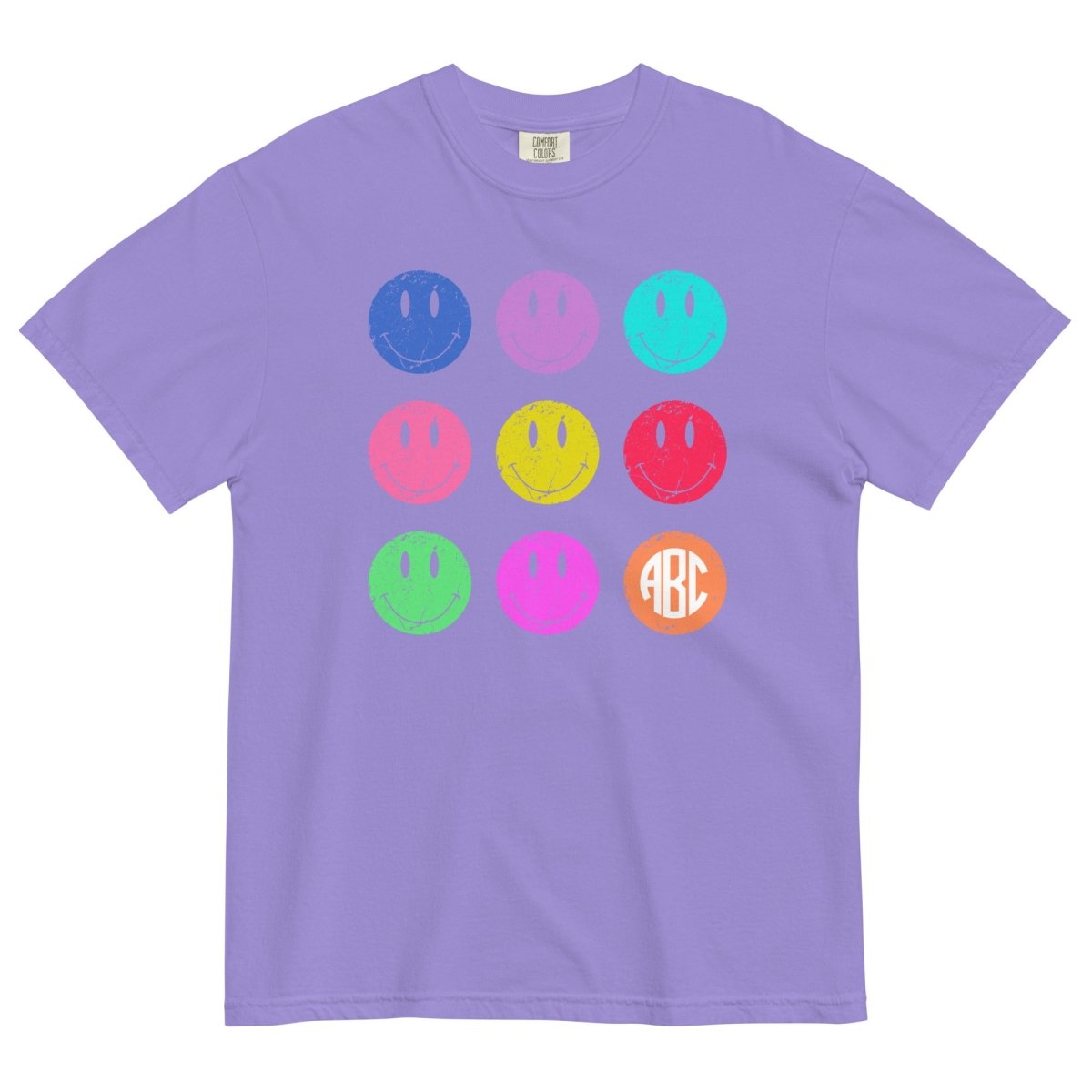 Monogrammed 'Retro Smileys' T-Shirt